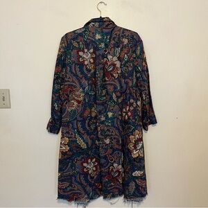 Floral Paisley Long Kimono